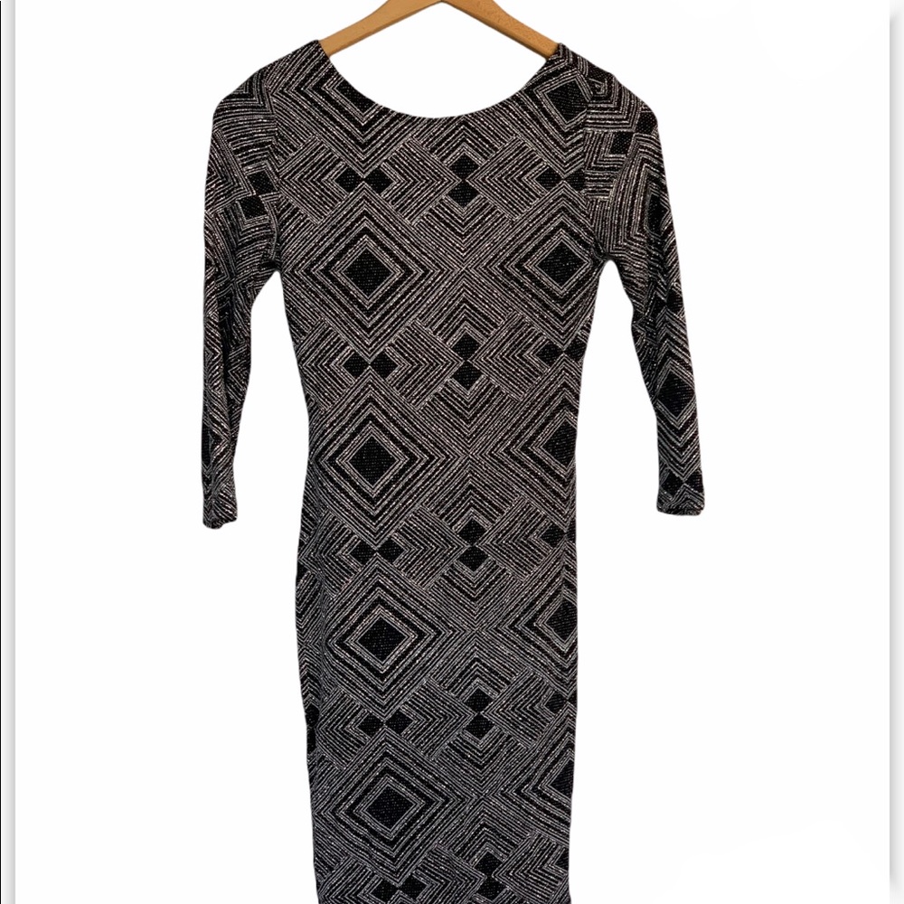 Altar’d State Metallic Glitter body con dress, XS
